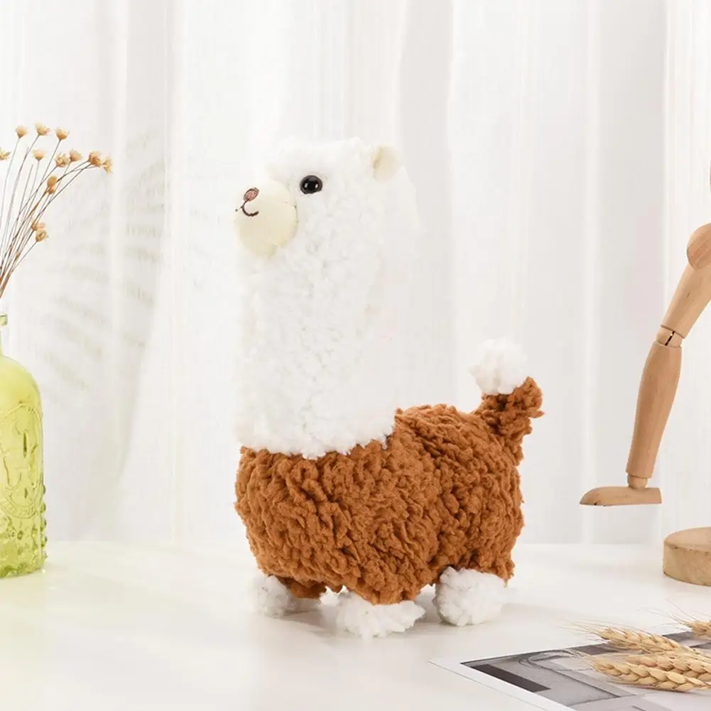 Kawaii Electronic Alpaca Plush Toy Singing Walking Wagging Tail Cute Llama Stuffed Doll 24cm Kids Birthday Gift Simulation Decor