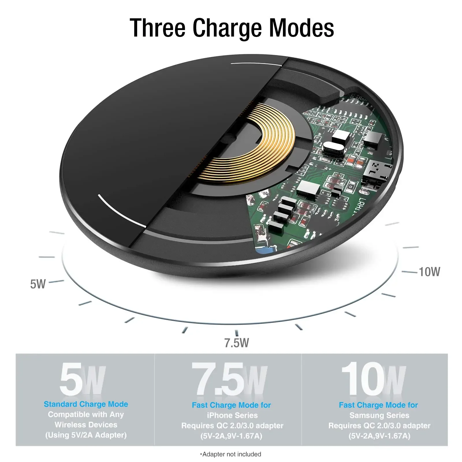 Oem Wholesale 30mm Long Distance 10w Fast Charging Invisible Under Desk Wireless Charger Professional Wireless Ultrathin Pad