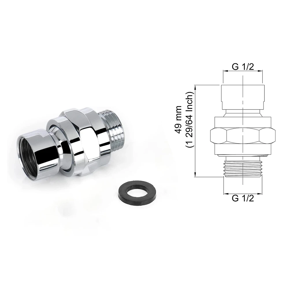 360° Universal Rotating Adapter Rainfall Shower Head Ball Joint Hardware Head Shower Adjustable Angle Swivel Connector Accessory