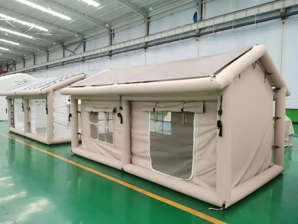 2025 Custom Multi Persons Outdoor Two-Room Waterproof Inflatable House Air Tent Household Family Inflatable Camping Tent