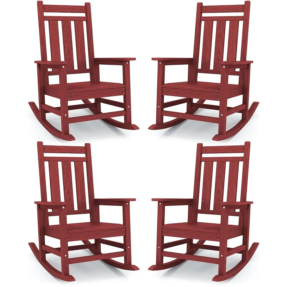 

Oversized Outdoor Rochairs Set Of 4, Red