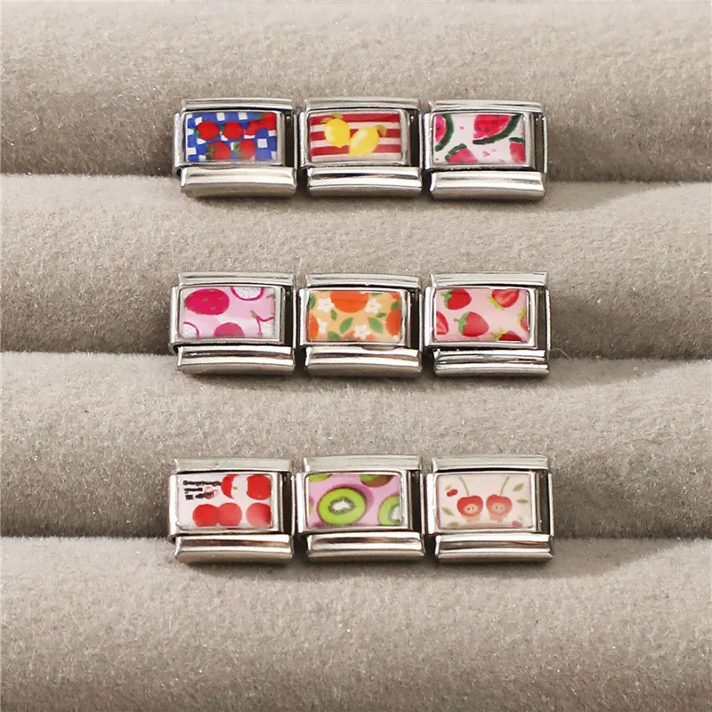 Nuevos y encantadores enlaces de dijes italianos para gatos y perros, aptos para pulsera de acero inoxidable de 9MM, joyería DIY para hombres y mujeres