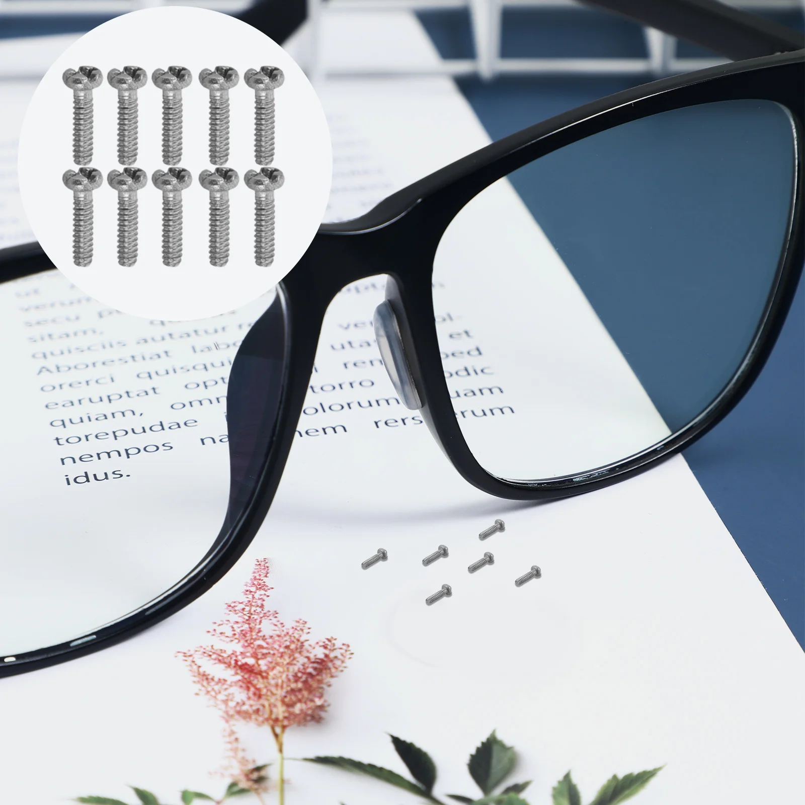 200Pcs Eyeglass Nose Pad Screws 1.0x3.6mm Precision Repair Tool Replacement Parts for Spectacles Sunglasses Extend Lifespan High