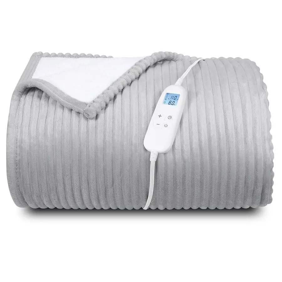 

Heated Blanket Queen Size, Fast Heating Soft Flannel Heated Blanket 84x90 inch with 8H Timer, 6 Heating Levels, Machine Washable