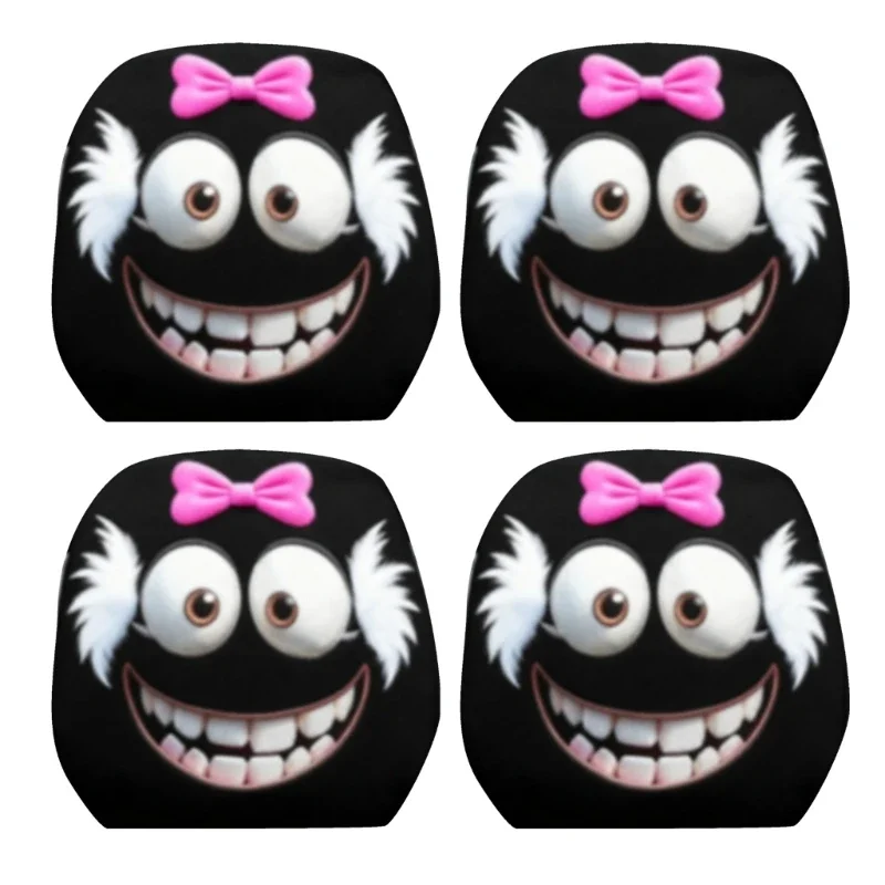 

Причудливый мультяшный бантик с рисунком, защита для подголовника, мягкая полиэфирная ткань, чехлы на подголовники, простая