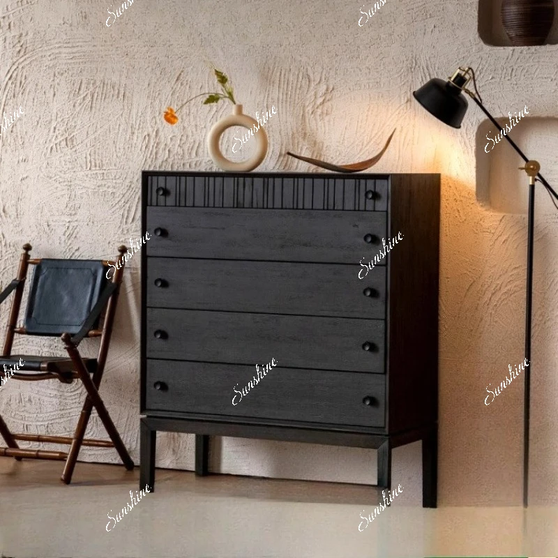 

Nordic light luxury drawer furniture living room bedroom solid wood chest of drawers