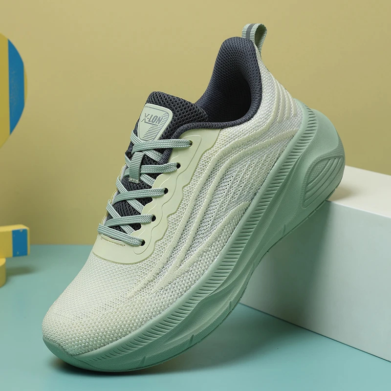 

Новинка лета 2029, дышащая спортивная повседневная мужская обувь, кроссовки с сеткой на толстой подошве, мужские бежевые кроссовки