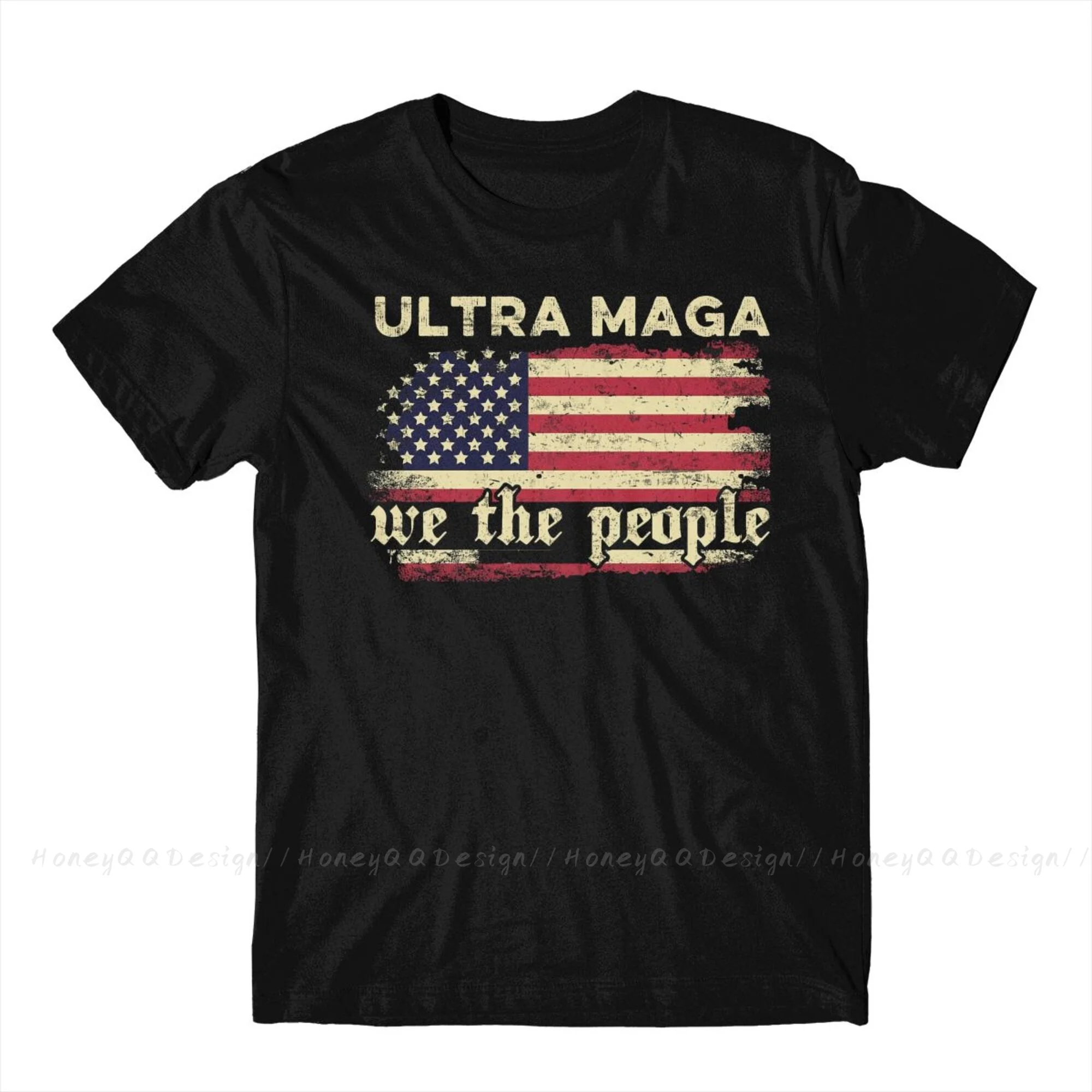 Ultra Maga Vintage American TShirt Design Make America Great Again Cotton Shirt Men Unisex T-Shirt Oversize Adult Plus Size