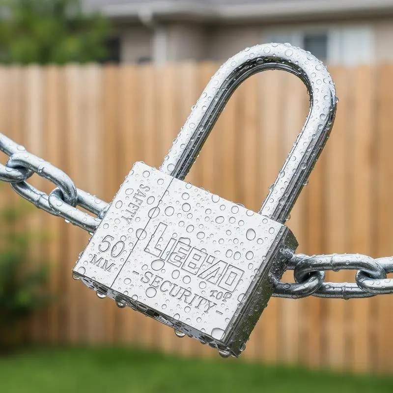 HOT!1 PCS High Security Stainless Steel Keyed Alike Padlocks Cut Resistant Shackle For Gates Lockers Warehouse
