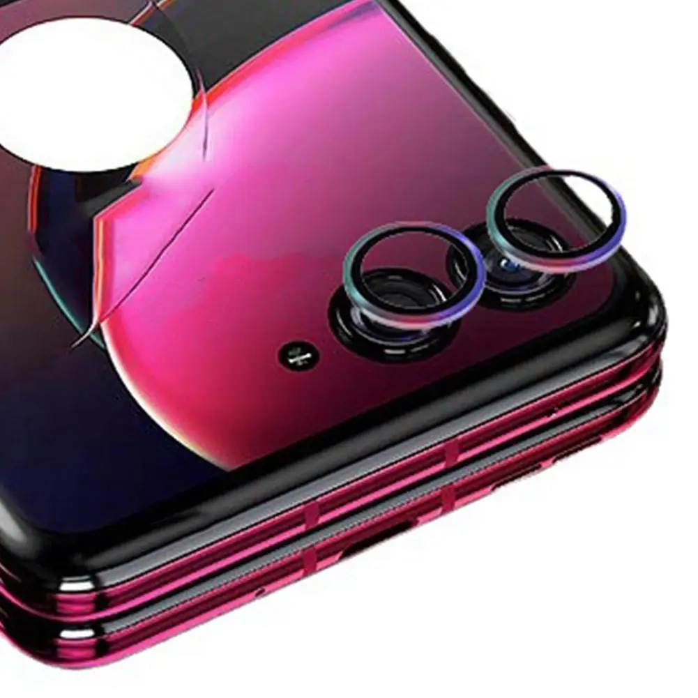 Back Camera Lens Protector For Moto Razr 40 Ultra Lens Film 9H Tempered Glass Metal Camera Lens Protector Scratch Resistant