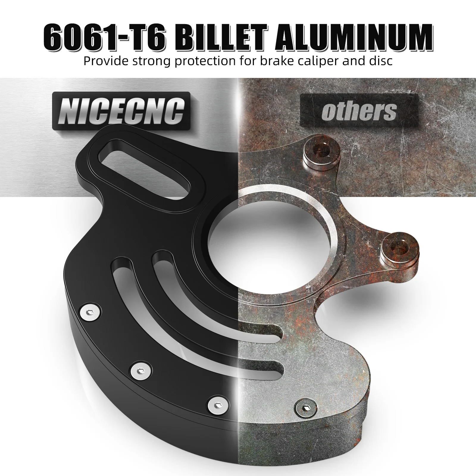 NICECNC สําหรับ Yamaha YFZ450R 2009-2022 เบรค Caliper Disc Rotor Guard ATV YFZ450X 2010 2011 YFZ 450R 450X
