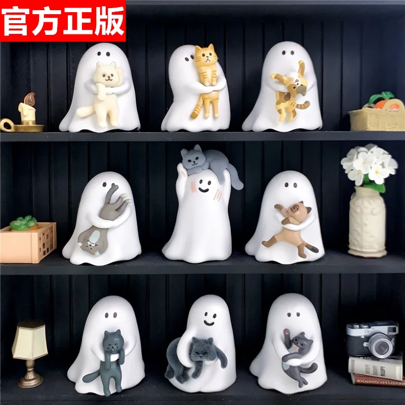 

52TOYS Ghost With Cat Mystery Blind Box Cute Collectible Anime Figures Desktop Ornaments For Cat Lovers And Anime Fans