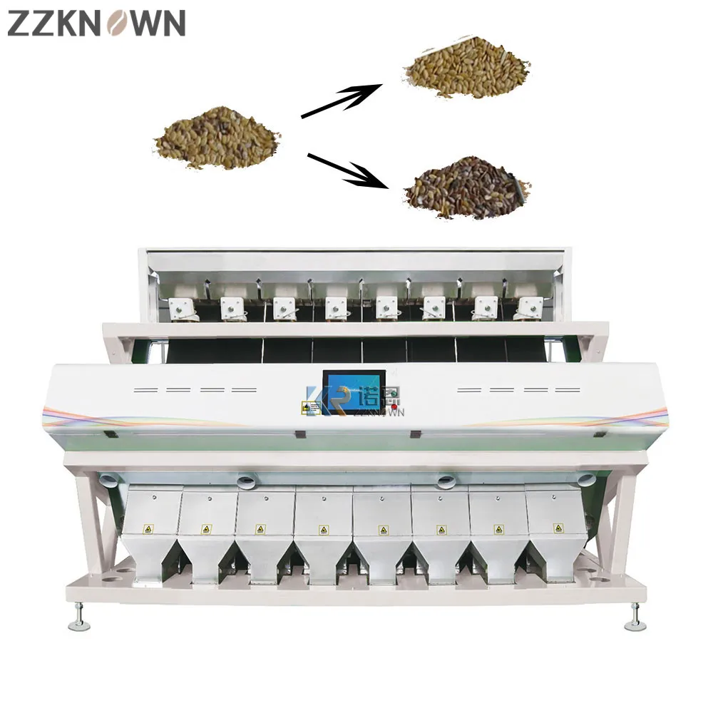 Customised Plastic Colour Sorter Machine 8 Channels Coffee Bean Rice Color Sorting Machine