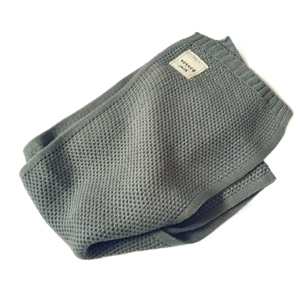 

Теплый удобный зимний однотонный хлопковый вязаный шаль в корейском стиле, глушитель, детский шарф