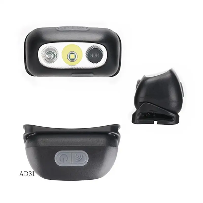 Lampe frontale Rechargeable USB avec capteur, étanche, Portable, avec lumières Super lumineuses, pour l'escalade en plein air et le Camping