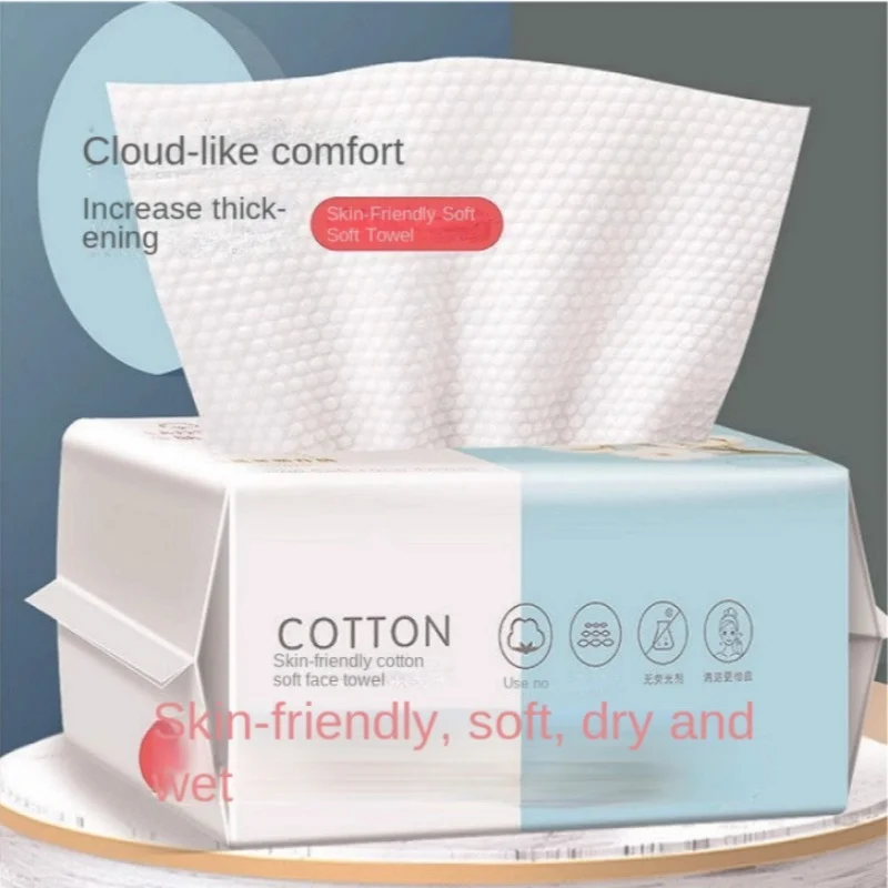 Extra Thick Disposable Facial Towels, Gentle and Absorbent, Cotton Makeup Remover Wipes, Cleansing Towel