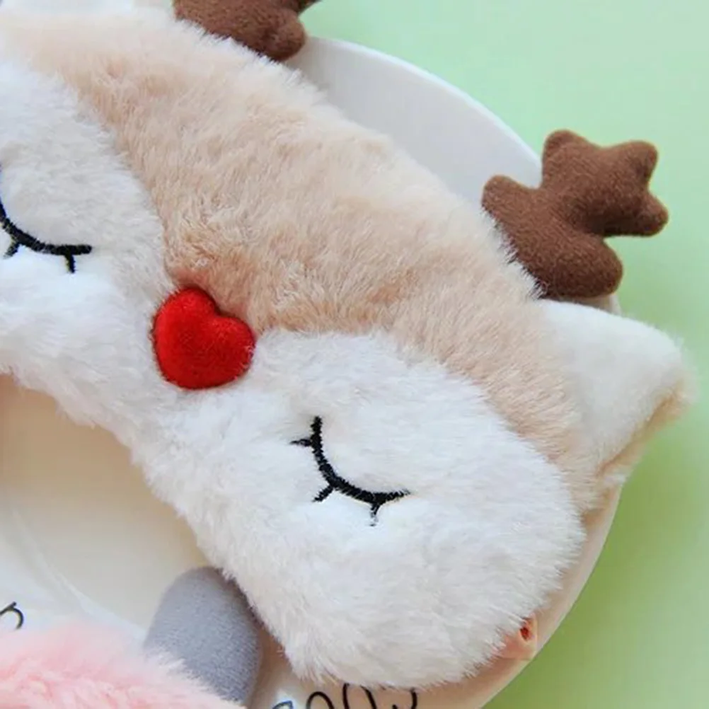 

Elk Blindfold Eye Patches Animal Sleeping Relaxation Aid Travel Nap Mask Soft Comfort Material Kids Party Props Gift