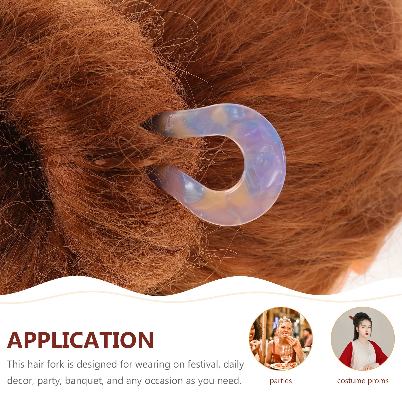 

2Pcs French Hairpins U Shape Styling Pins Strong Hold Hair Clips for Chignon Buns Hair Accessories French Pin Bun Pins