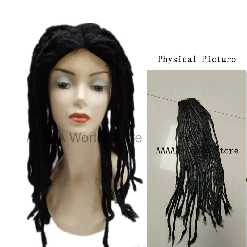Herren Halloween Cosplay Perücke Reggae Dirty Braids Twisted Braids Perücke Prom Cosplay Braune Perücke Afro Dreadlocks Haar + Kostenlose Perückenkappe – Detail 2
