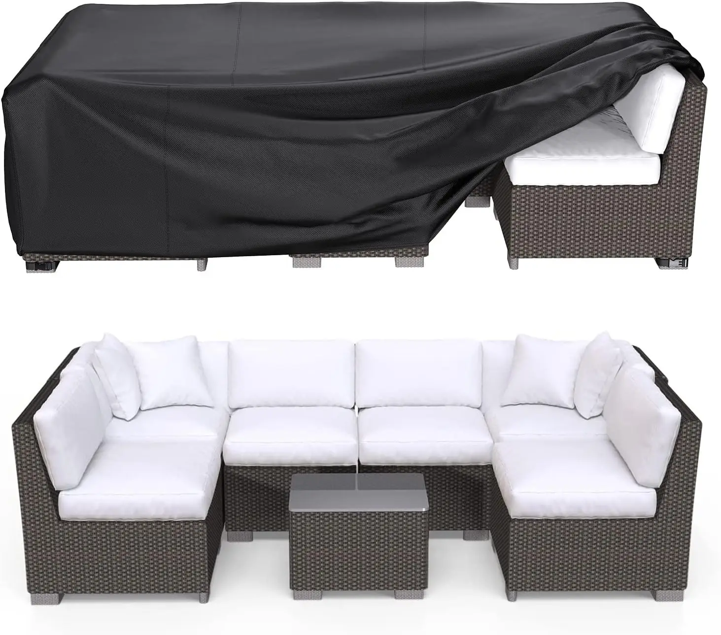 

Patio Furniture Set Cover Waterproof, Heavy Duty 600D Funiture Covers For Outdoor Sectional Sofa Set Wicker Rattan Table Chair