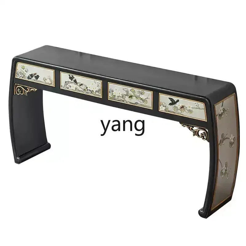 

LH Zhongtang Zen strip case against the wall table Xuanguantai incense case Buddha table Solid wood strip table Long platform