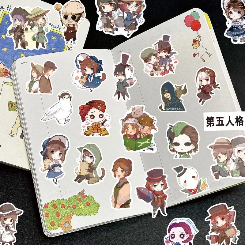 75/60 Stück Cartoon Persönlichkeit Identität V Kreative Doodle dekorative Aufkleber