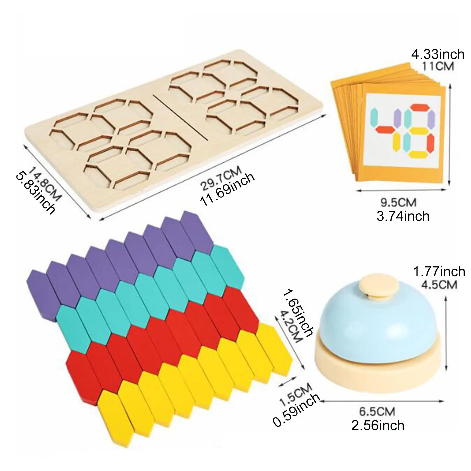 

Kids Number Cognition Puzzle Developmental Fine Motor Skill Educational Numbes Battle Blocks for 1 to 5 Years Old Holiday Gifts