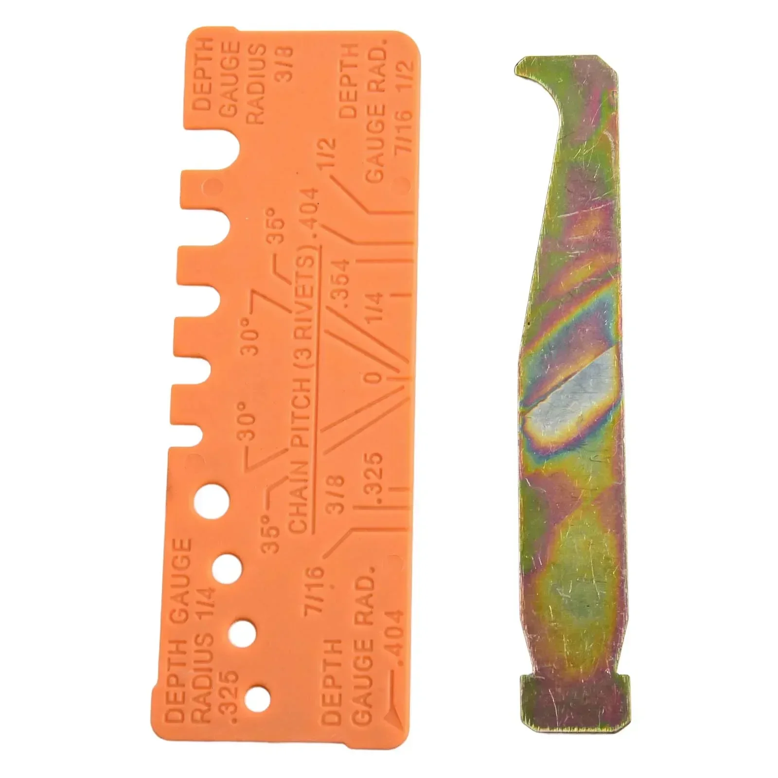 Upgrade Your Woodcutting Experience With 2Pcs Set General Chainsaw Chain Tool Bar Groove Cleaner & QuickCheck Gauge