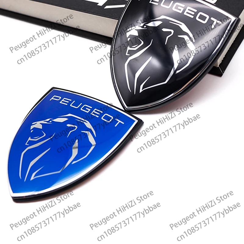 1pc metal car front hood sticker rear tail logo decal accessories for Peugeot 307 206 308 207 406 407 408 508 3008 accessories