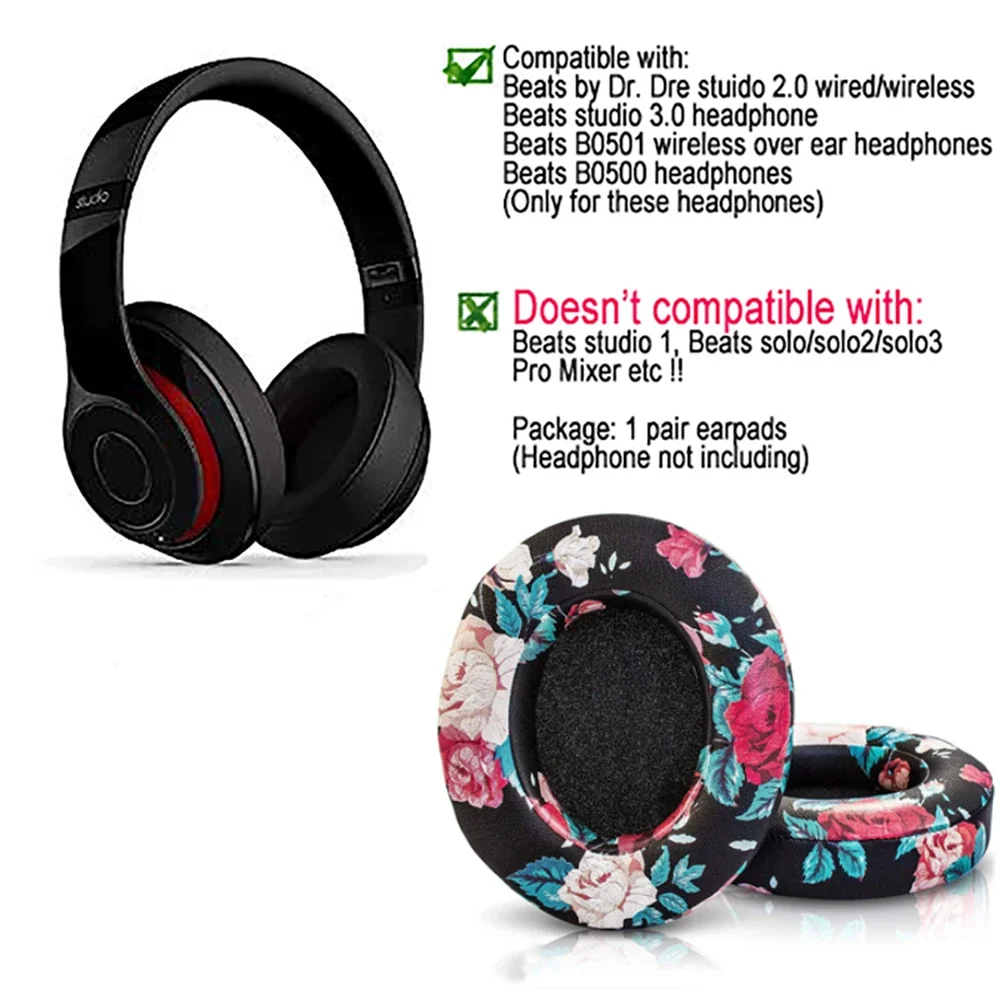 

Suitable For Beats Studio 2.0 Studio 3.0 Wireless Headphone Replacement high quality New Protein skin memory sponge Ear Pads