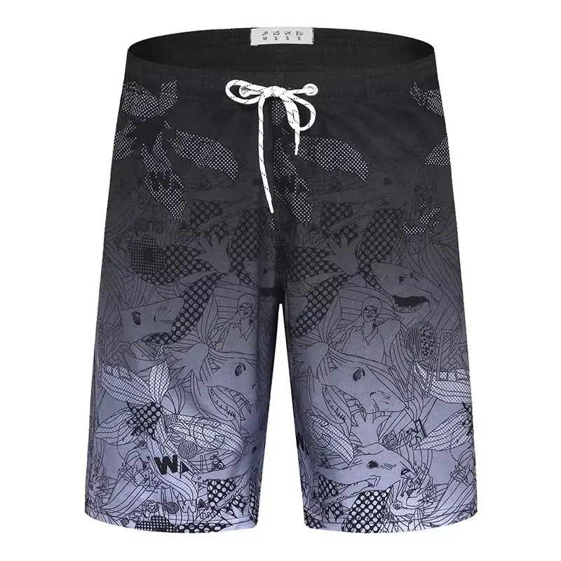 Men Swim Trunks Gradient Stripes Graphic Colorful Splicing 3D Printed Short Pants Summer Hawaii Surf Swimsuit Beach Shorts