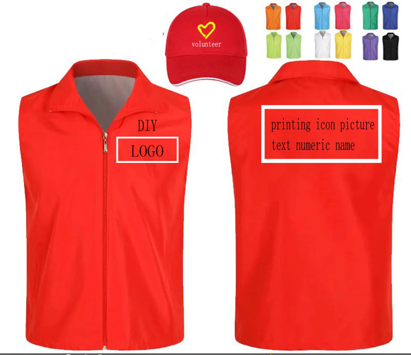 

Vest Volunteer Clothing, Group vest, Jacketparty Clothing, Commemorative Social worker clothing, Tops for caring pTeople