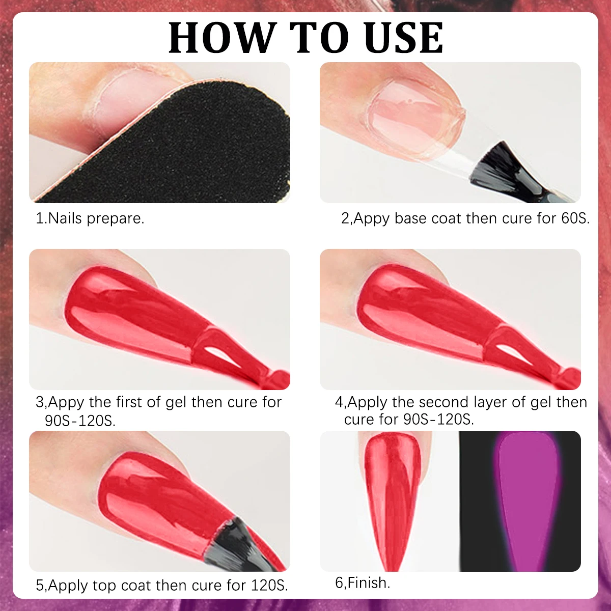 7ML مضيئة لا يمسح معطف فوقي يتوهج على الظلام هلام طلاء الأظافر، للمنزل صالون مسمار الفن DIY! #6