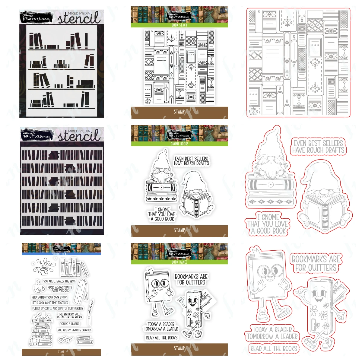 

Gnome Book Shelves Metal Cutting Dies Stamps and Stencils DIY Scrapbooking Photo Album Decoration Embossing Paper Cards