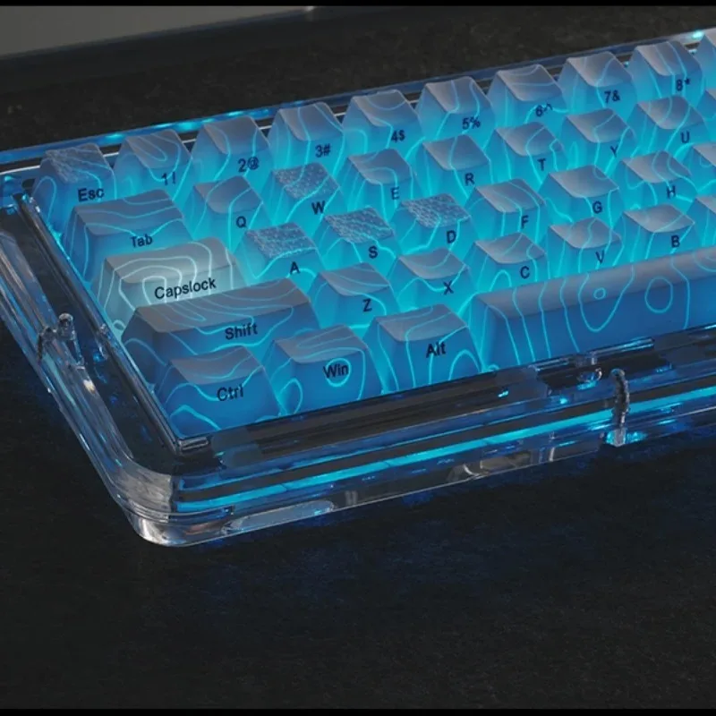 

XVX Topographic New Version Pattern Shine-Through Profile IMD-Tech Keycap Set 118 keys