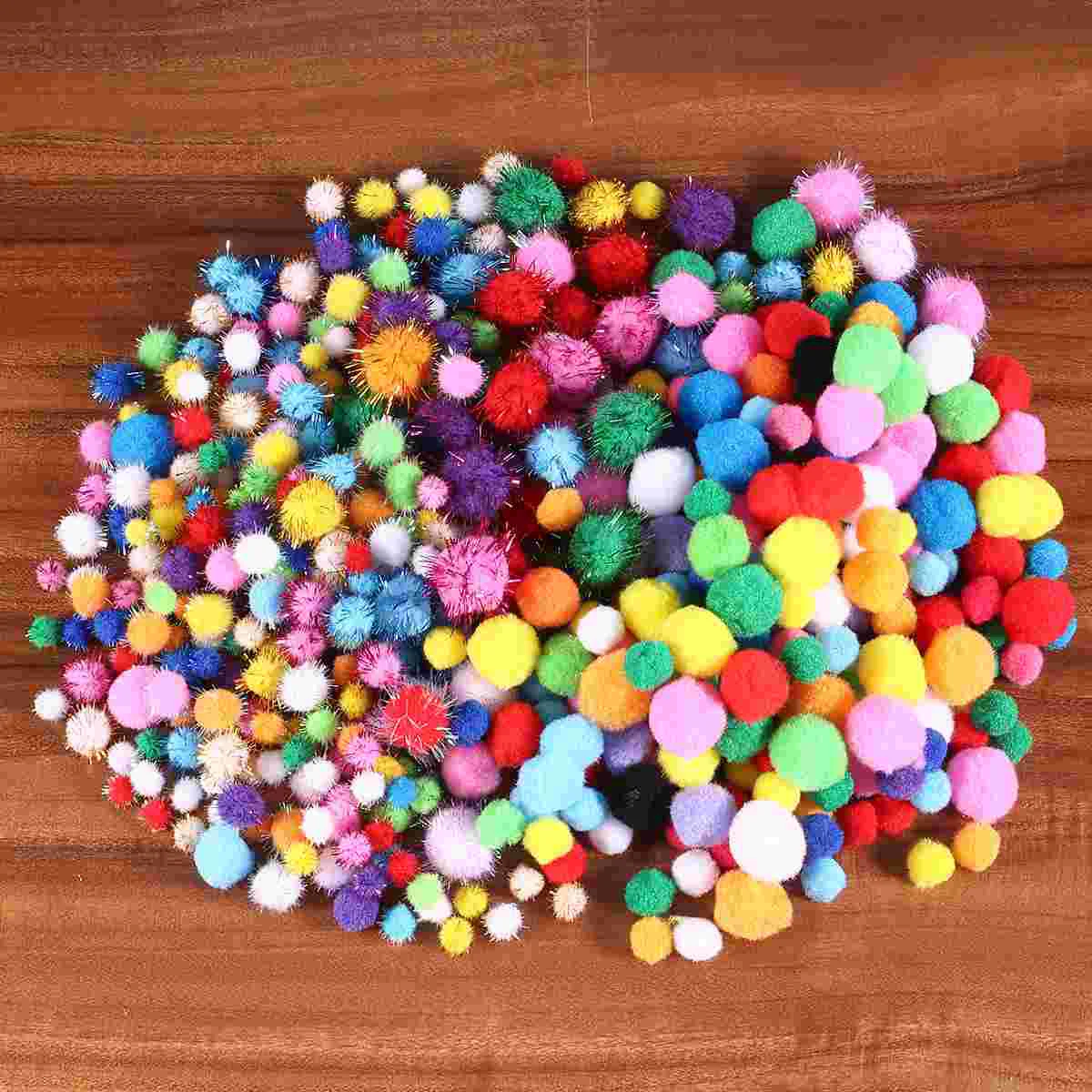 550 Pcs DIY Googly Eyes Plush Ball Pom Filling Colorful Fluffy Balls Pompon Child