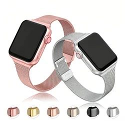 Slim strap For Apple Watch band 40mm 44mm 45mm 41mm 49mm 38mm 42mm Meatl bracelet correa iWatch serieS 3 4 5 6 se 7 8 ultra