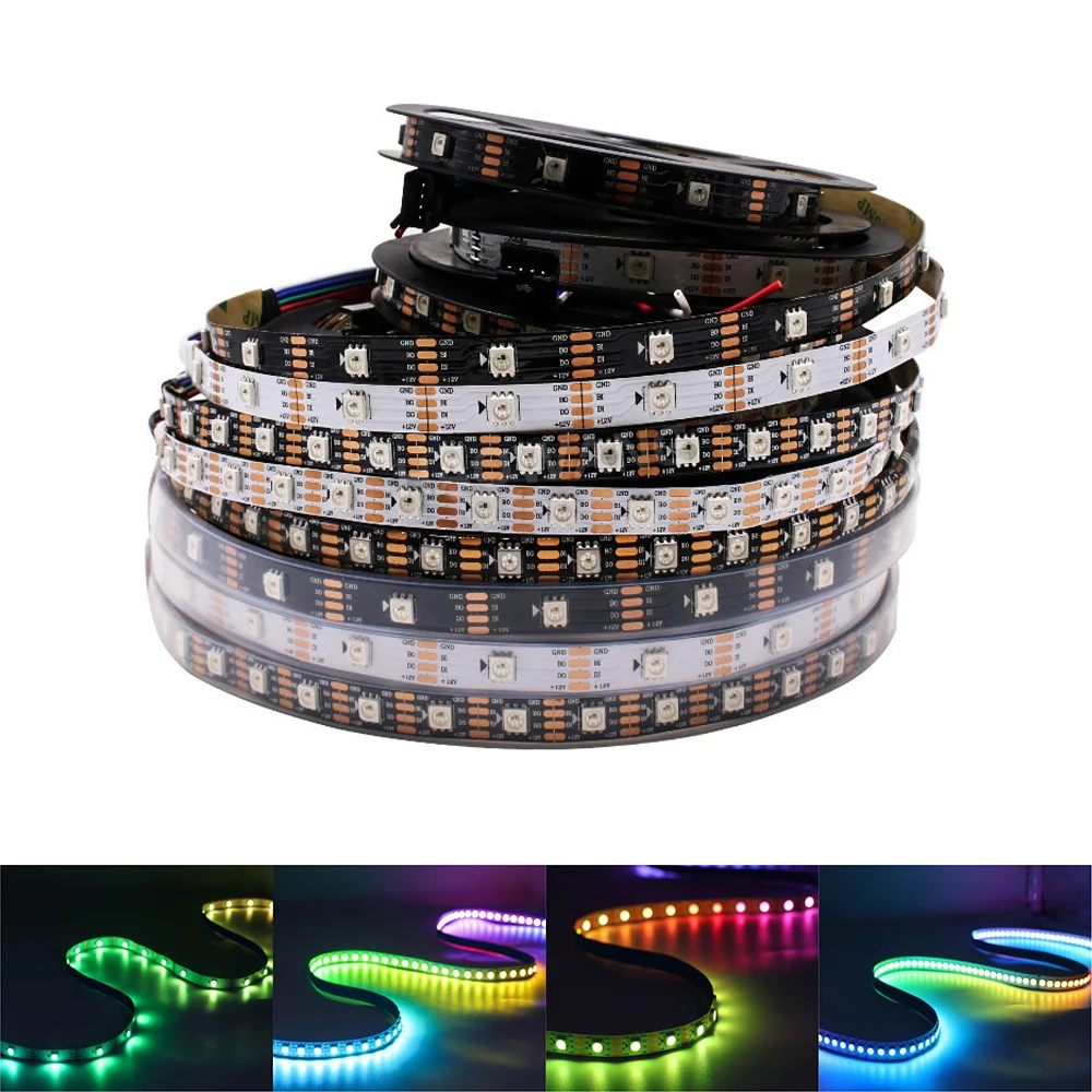 

DC12V RGB LED Pixels Strip Light WS2815 ( WS2812B/WS2813 ) Individually Smart Addressable IC LED Strip 30/60/144 Pixels Leds/m