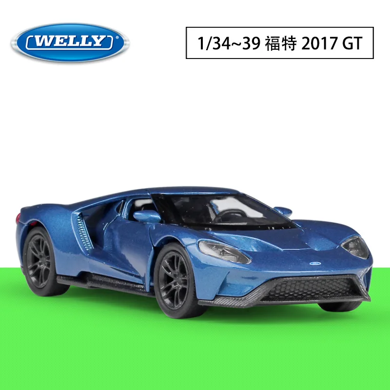 

WELLY 1:36 Ford 2017 Ford GT sports Car Simulation Alloy Car Model Rebound Car Toy DIY Scene Matching Toy Figurine Gift Ornament
