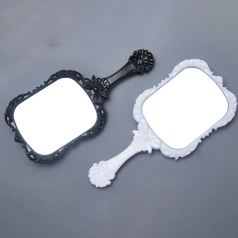 European Style Butterfly Pattern Cosmetic Mirror No Deformation High-definition Handheld Beauty Mirror Square