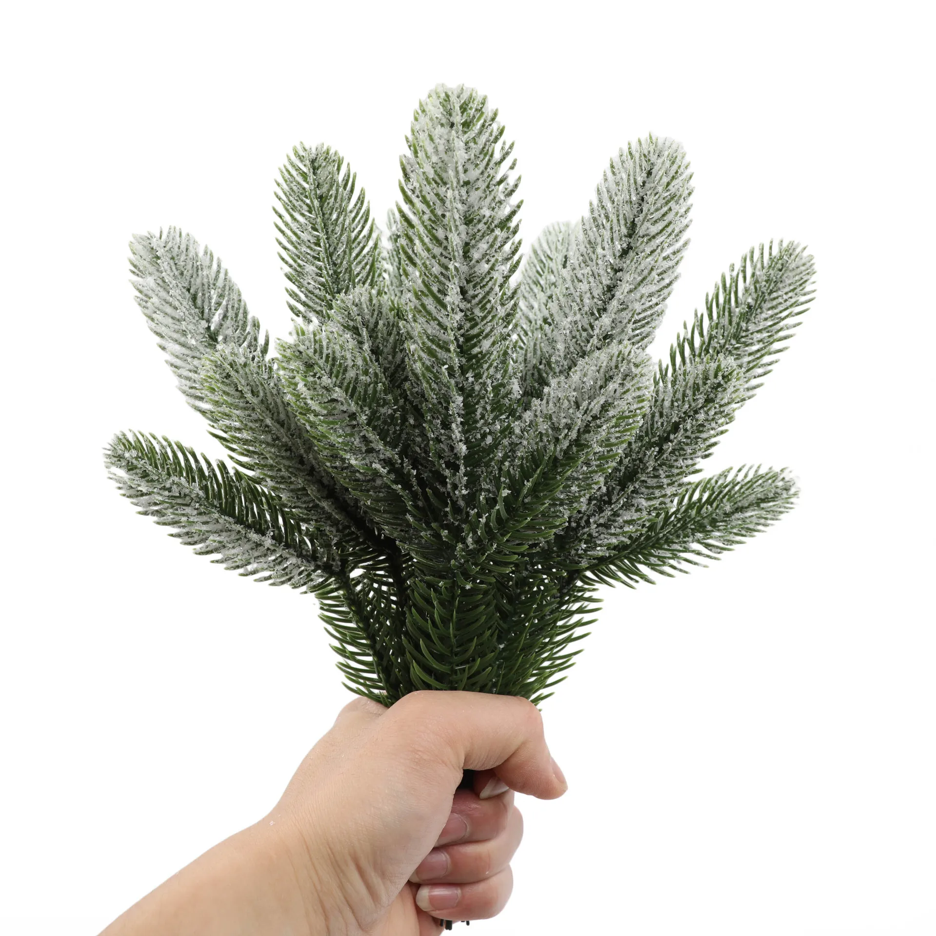 

24pcs/lot Faux Green Plants 26cm Artificial Christmas Pine Needles Branches for DIY Garland Decor