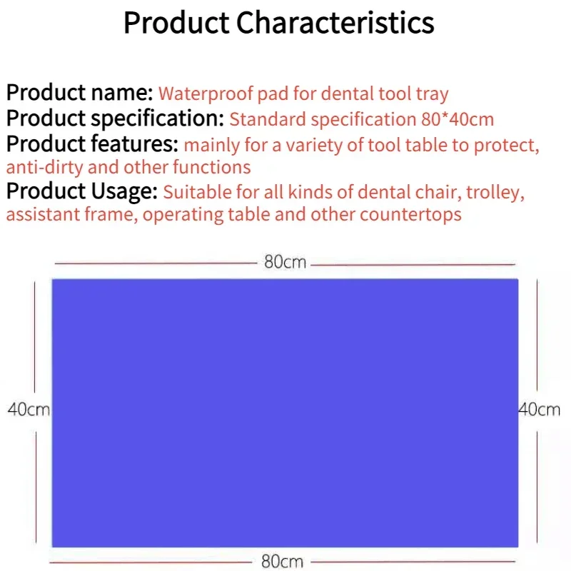 Toalha de mesa para cadeira dentária, mais grossa, à prova d'água, tapete de trabalho, bandeja de ferramentas, antiderrapante e anti-suja, capa de assento, ferramenta para dentista x