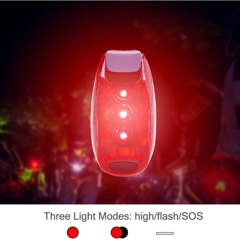 4 Pcs Safety Light Waterproof Red Flashing Bicycle Rear Light, Suitable for Running, Walking, Cycling, Helmet, Etc