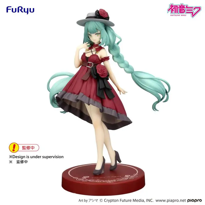 

[Original] Genuine Furyu Hatsune Miku Trio-Try-It Figure Hatsune Miku Red Dress Anime Figure Model Collector Figurine Toys Gift