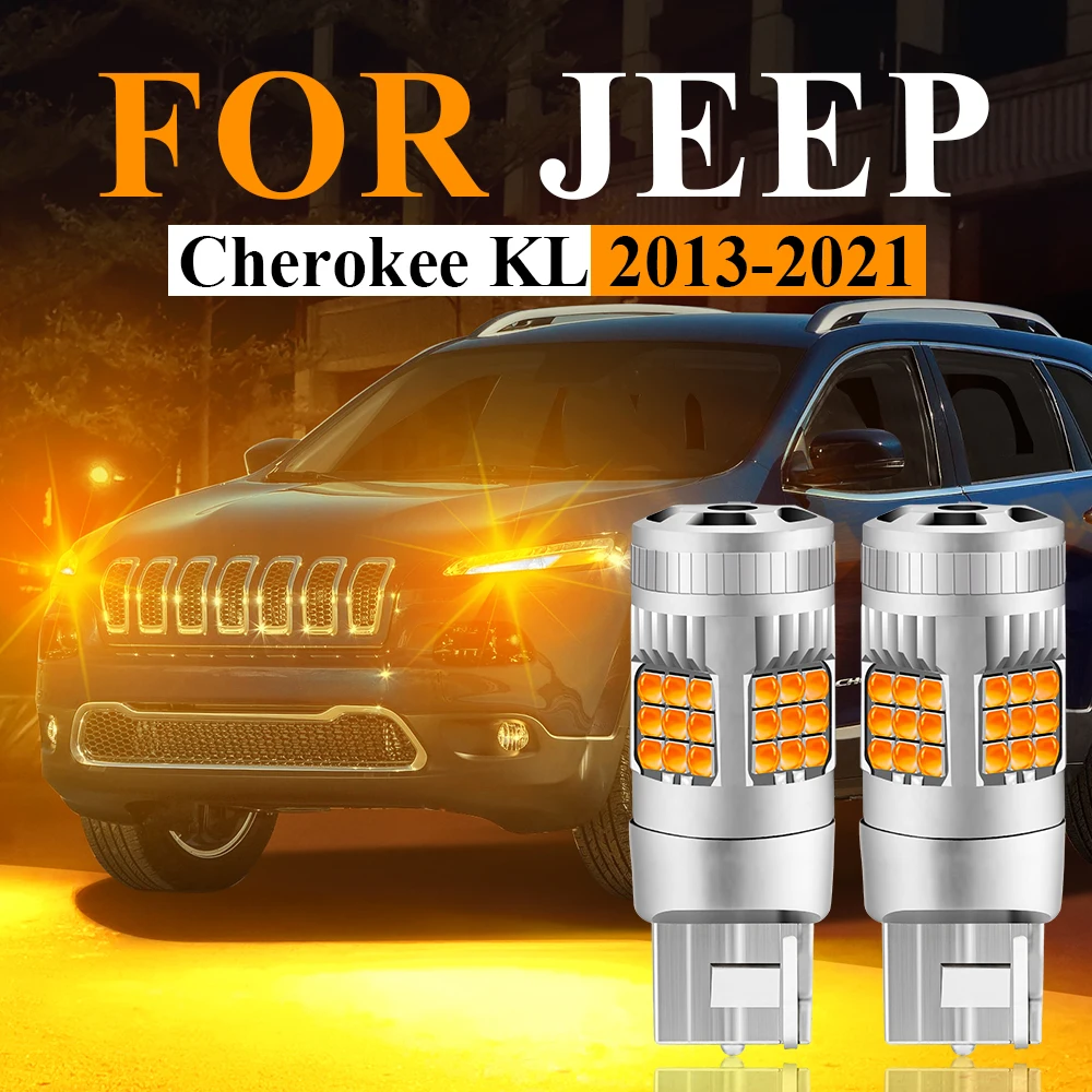 For Jeep Cherokee KL 2013-2021 LED Turn Signal Lights Blinker Bulbs 2014 2015 2016 2017 2018 2019 2020 LED Indicator Lamp 2PCS