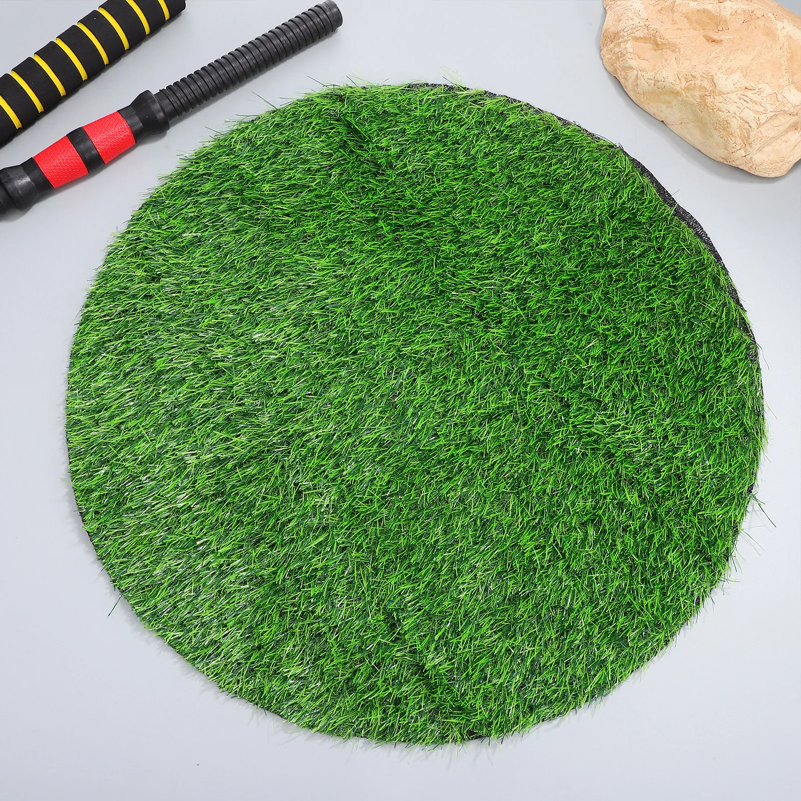 Artificial Grass Table Mat Round Simulated Grass Tablecloth for Party Dining Room Outdoor Table Decor Holiday Placemat view 5