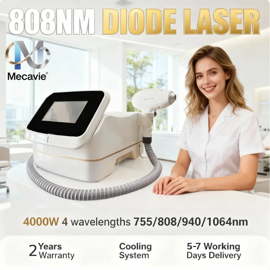 High Efficiency 6th Generation Ice Cooling Hair Removal Machine 755 808 1064nm Triple Wavelength Portable Salon Home CE Ce