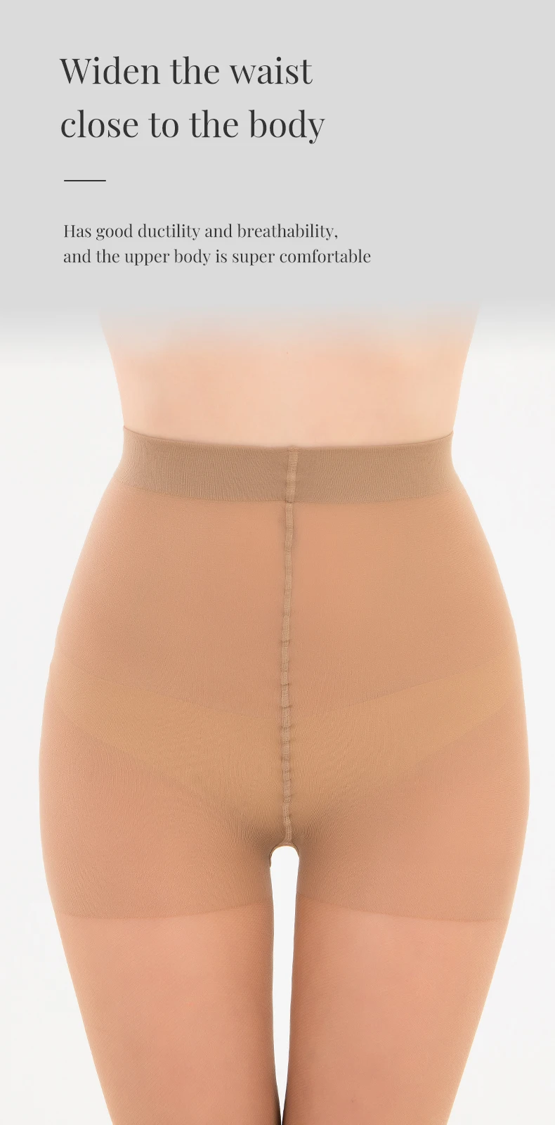 15D Ultradünne Transparente Damen-Strumpfhose in Übergröße Elastische Sexy Nylon-Strumpfhose für Frauen in Übergröße Superelastische Strümpfe – Detail 6