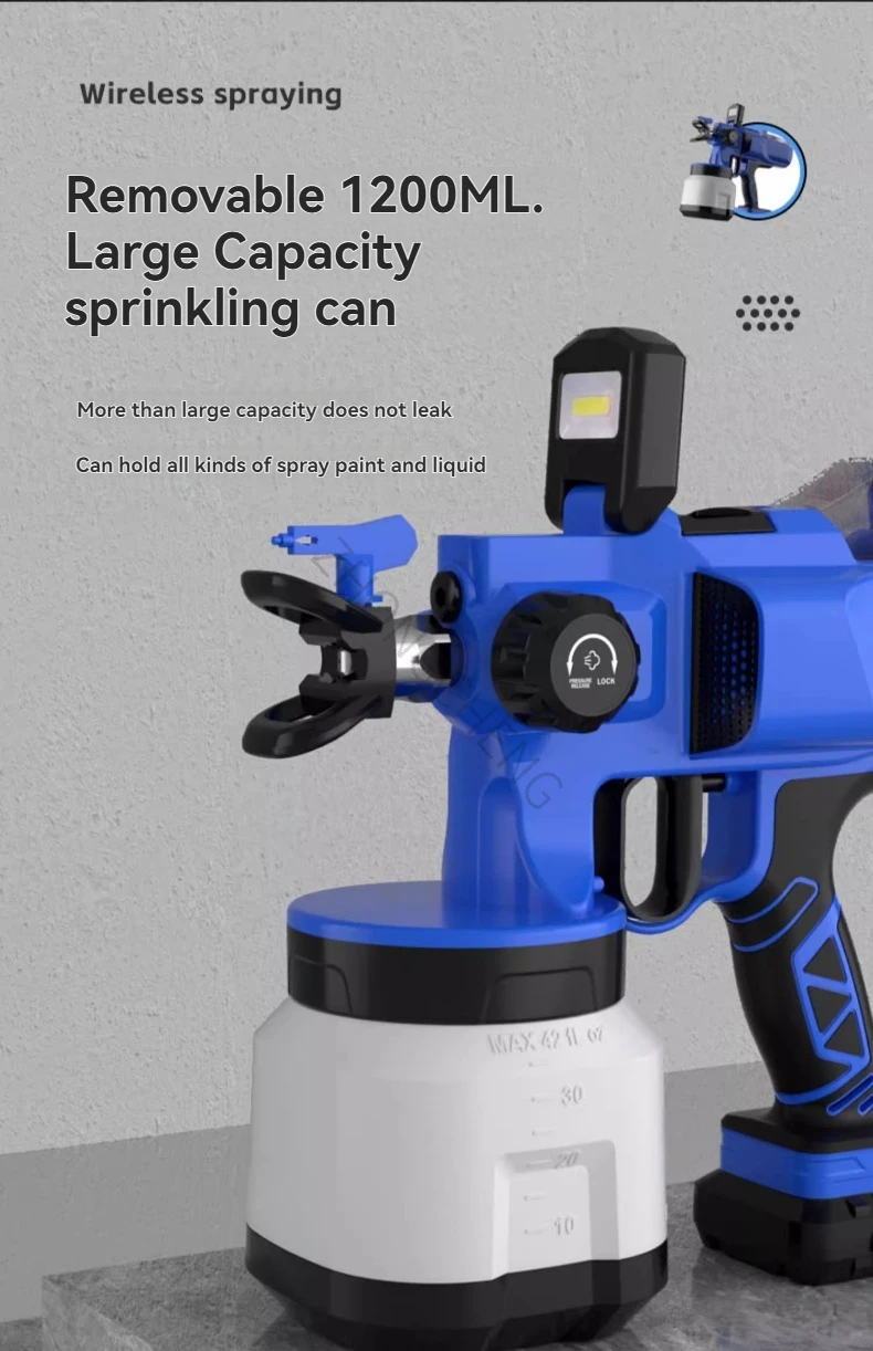 Electric Lithium Battery High Voltage Airless Spray Machine Spray Gun Paint Coating Latex Paint Spray Machine