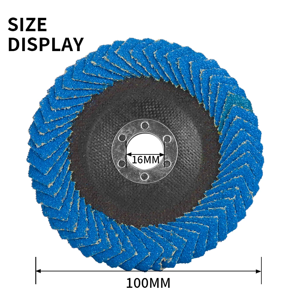 100/115/125mm Polishing Flap Disc Angle Grinder Sanding Wheel for Woodworking Sharpening Metal Deburring Rust Removal 1-2Pcs